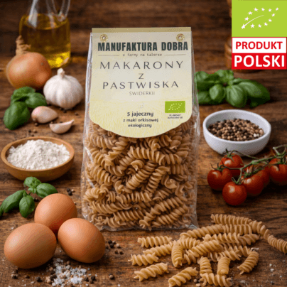 Makaron z pastwiska swiderek orkiszowy 5 jajeczny